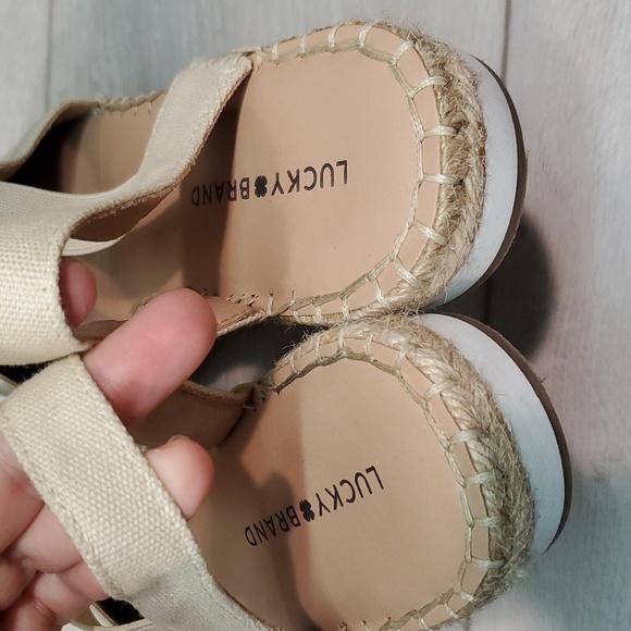 Lucky Brand Womens Rifka Canvas Espadrille Loafer Slip on shoes sz 9M - Picture 7 of 13